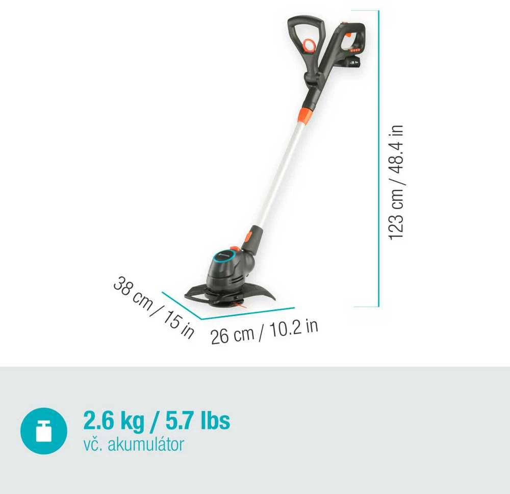 Gardena akumuliatorinė žoliapjovė ComfortCut 23/18V P4A pilnas komplektas