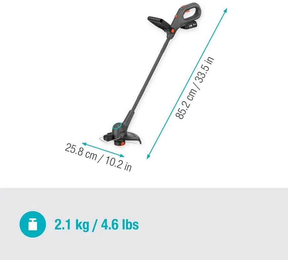 Gardena EasyTrim 25 18V akumuliatorinės žoliapjovės komplektas su 18V P4A baterija 2.0 Ah