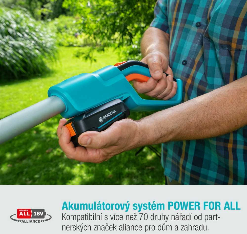 Akumuliatorinės teleskopinės gyvatvorių žirklės Gardena THS 42/18V P4A