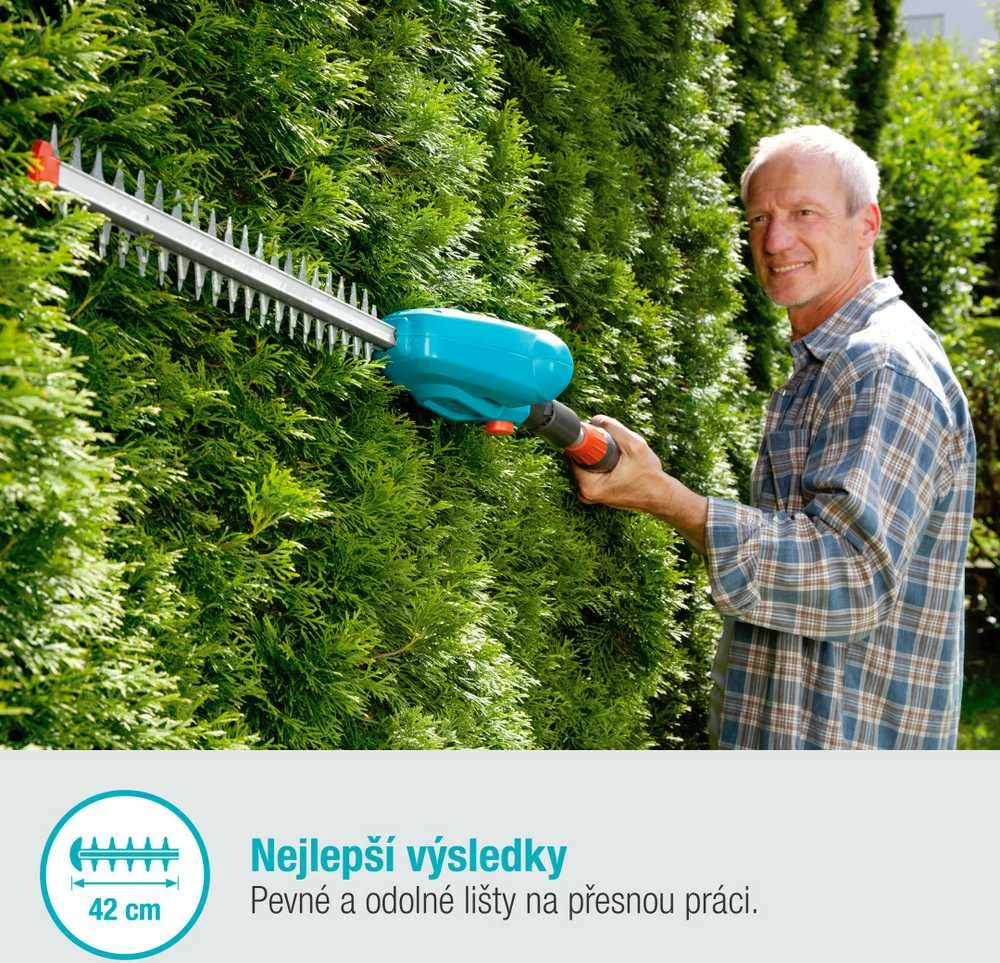 Akumuliatorinės teleskopinės gyvatvorių žirklės Gardena THS 42/18V P4A