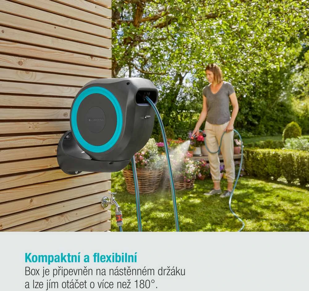 Gardena Prie sienos tvirtinama žarnos ritė "RollUp S"