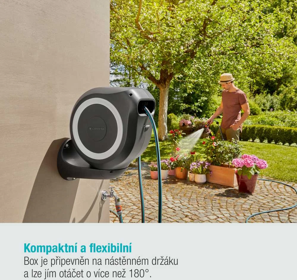 Gardena Prie sienos tvirtinama žarnos ritė "RollUp M"