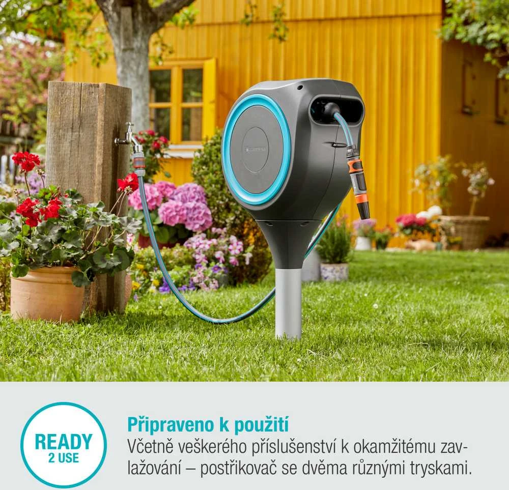 Gardena savaime susivyniojanti žarnos ritė "Rollup M" 20m, 11 mm