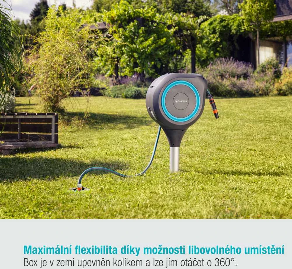 Gardena savaime susivyniojanti žarnos ritė "Rollup M" 20m, 11 mm