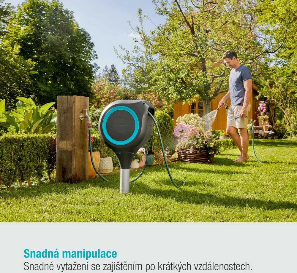 Gardena savaime susivyniojanti žarnos ritė "Rollup M" 20m, 11 mm