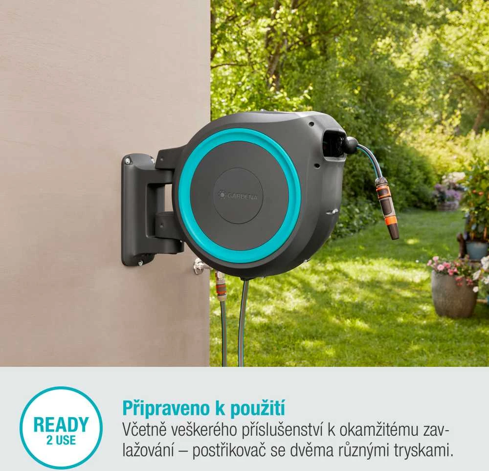 Gardena sieninė automatinė ritė žarnai "RollUp M/L" 25m, 13mm