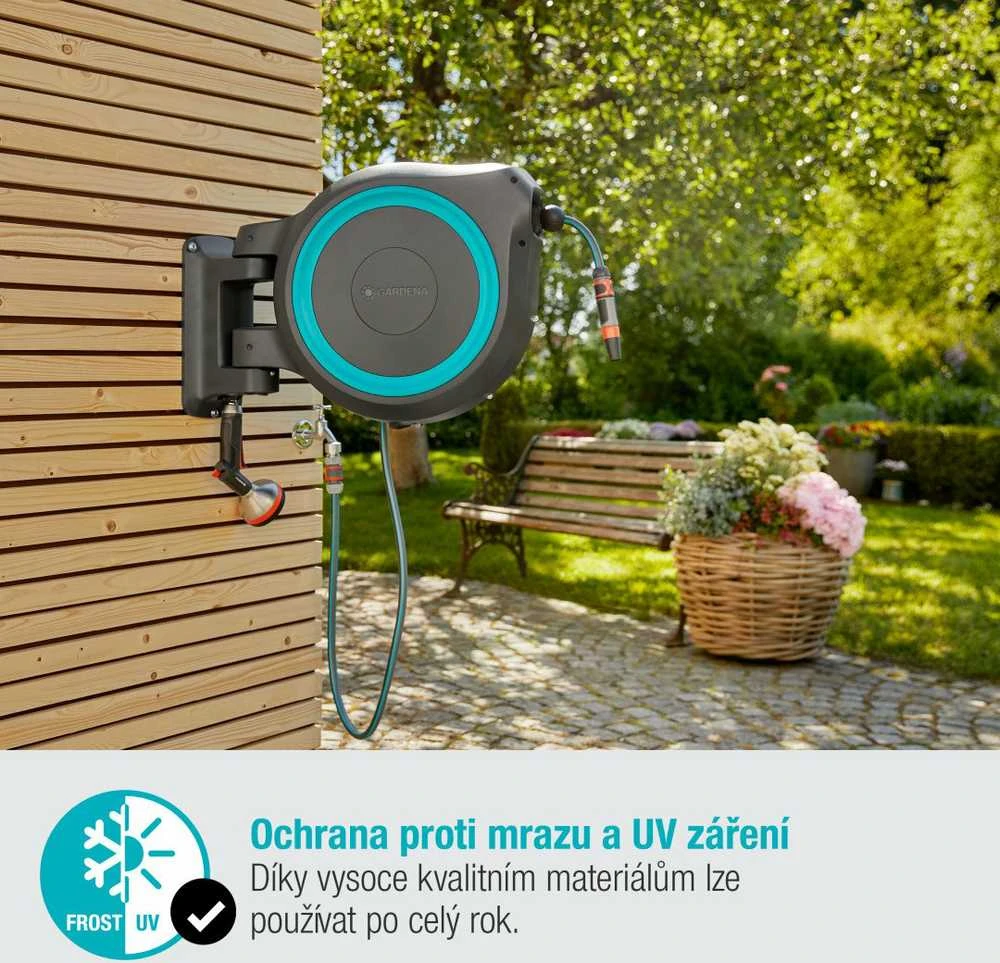 Gardena sieninė automatinė ritė žarnai "RollUp M/L" 25m, 13mm