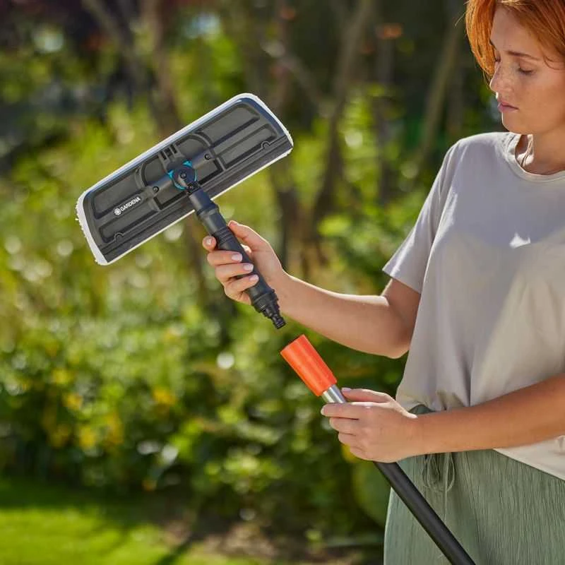 Gardena "Cleansystem" langų valytuvas su mikropluošto šluoste