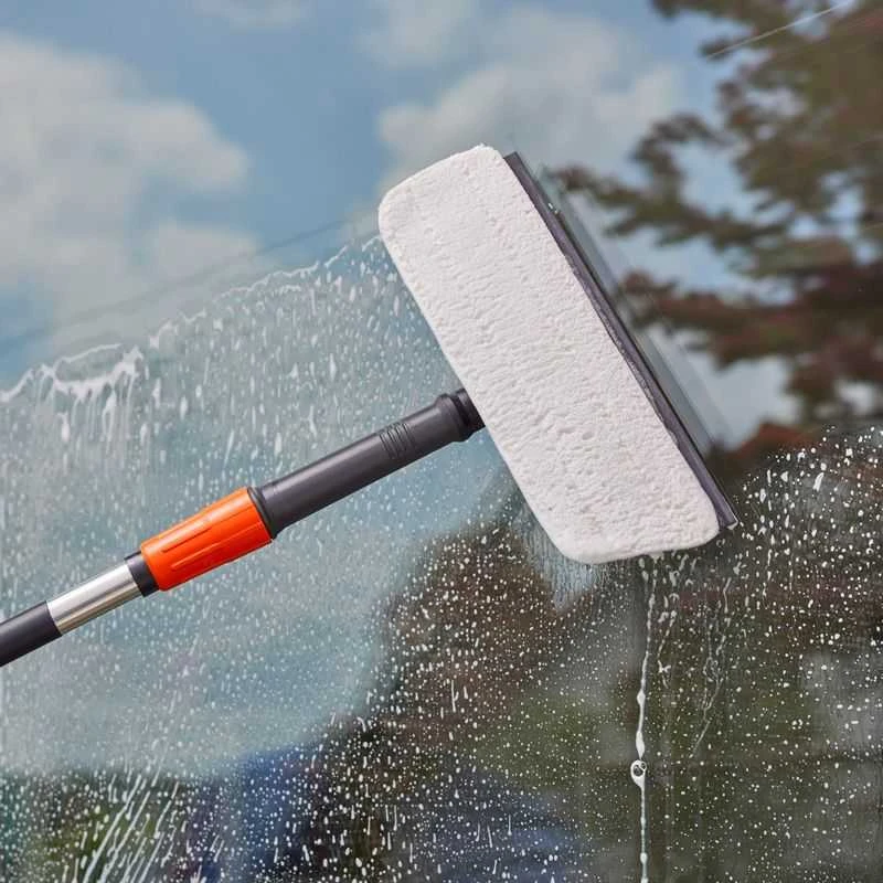 Gardena "Cleansystem" langų valytuvas su mikropluošto šluoste