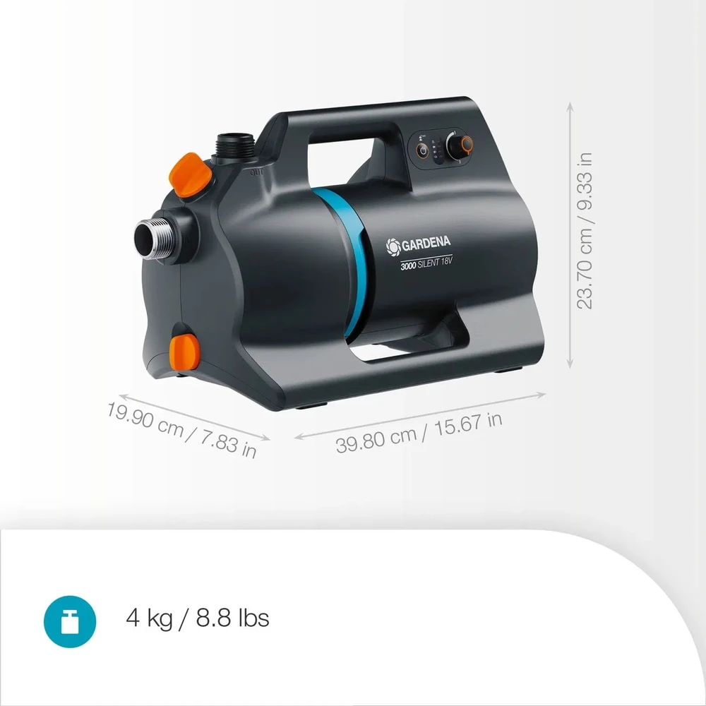 Gardena Akumuliatorinis sodo siurblio 3000 18V P4A rinkinys