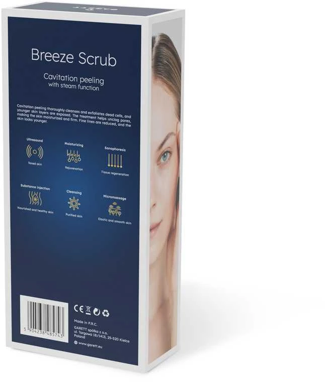 Garett Beauty Kavitacinis šveitimo prietaisas "Breeze Scrub", baltas