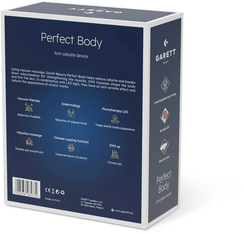 Garett Beauty Perfect Body masažuoklis, baltos spalvos