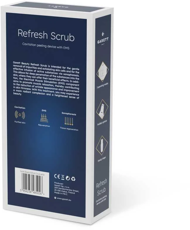 „Garett Beauty“ kavitacijos šveitimo prietaisas „Refresh Scrub Baltas“