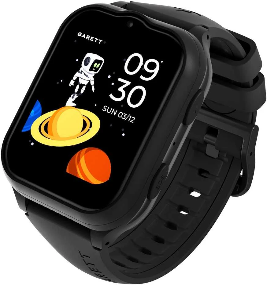 Išmanusis laikrodis vaikams Garett Kids eSim 4G, Juodas