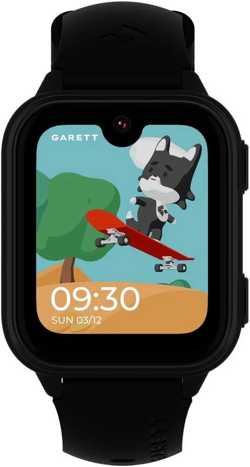Vaikiškas išmanusis laikrodis Garett Kids Vibe 4G, su lietuvišku meniu, juodas