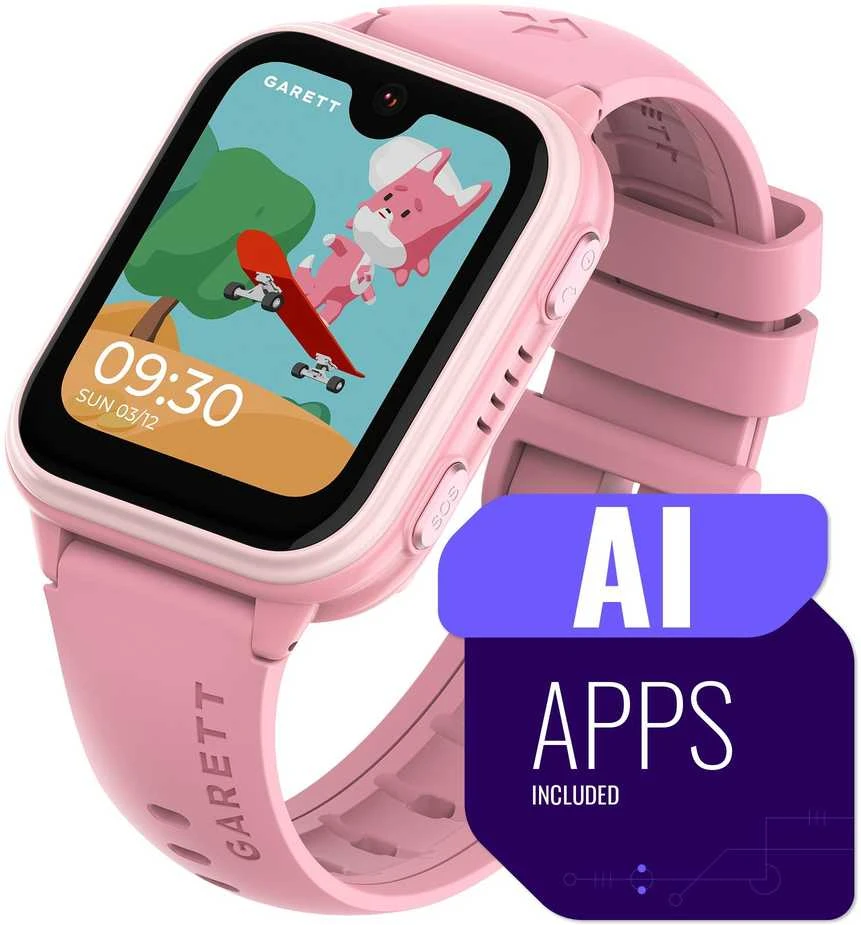 Išmanusis laikrodis Garett Kids Vibe Ai 4G rožinis