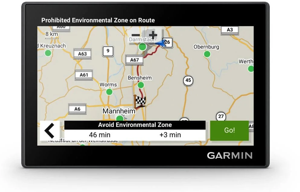 „Garmin Drive 53“, tiesioginis eismo stebėjimas su išmaniojo telefono programėle