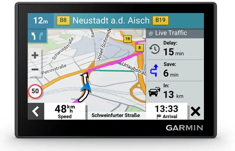 „Garmin Drive 53“, tiesioginis eismo stebėjimas su išmaniojo telefono programėle