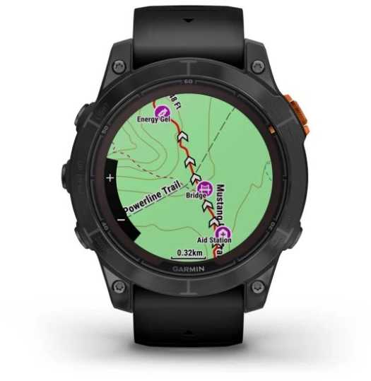 Išmanusis laikrodis Garmin Fenix 7 Pro Solar, Pilkos skalūno spalvos, su juodu dirželiu