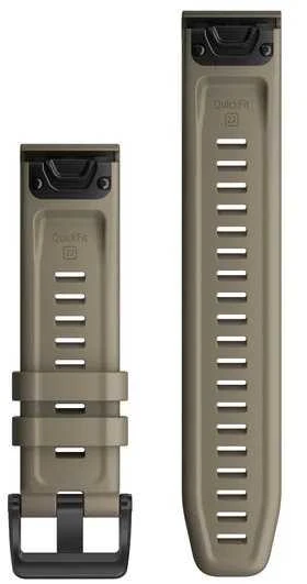 Išmaniojo laikrodžio Garmin greitai atsegamas, silikoninis dirželis, Rudos spalvos, 22mm
