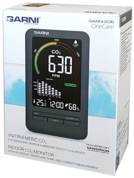 Garni Technology GARNI 206 OneCare – CO2 matuoklis (anglies dioksidas)
