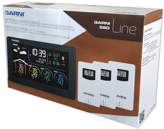 Garni Technology GARNI 580 Line - Orų stotis su 3 belaidžiais jutikliais