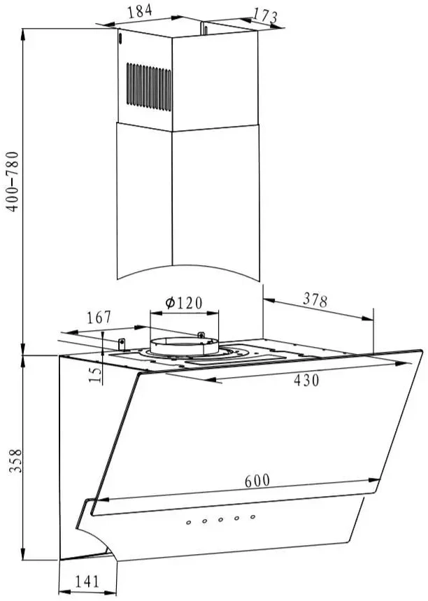 Gartraukis Amica OKAP KOMINOWY OKP6547S