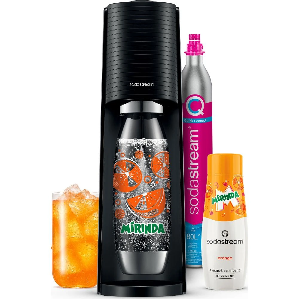 Gazuotų gėrimų gaminimo aparato SodaStream Terra rinkinys, juodas aprašymas - Prekės nuotrauka