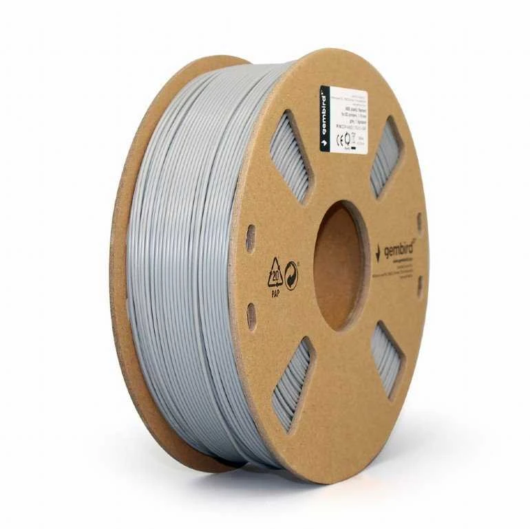 Gembird Flashforge ABS plastikas filamentas | 1.75 mm diameter, 1kg/spool | Pilkas