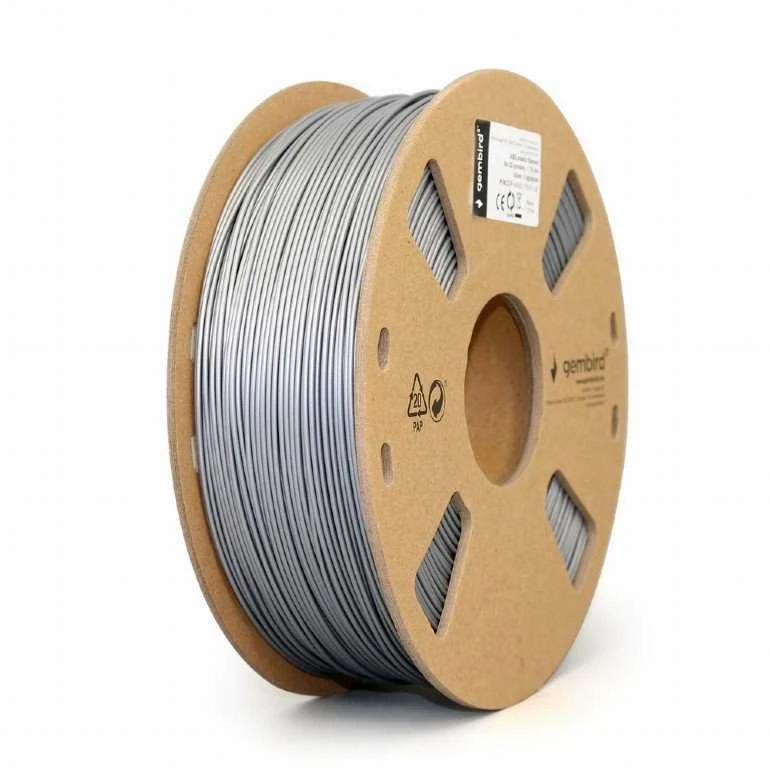 GEMBIRD 3DP-ABS1.75-01-S Filament Gembird ABS Sidabrinis 1,75mm 1kg