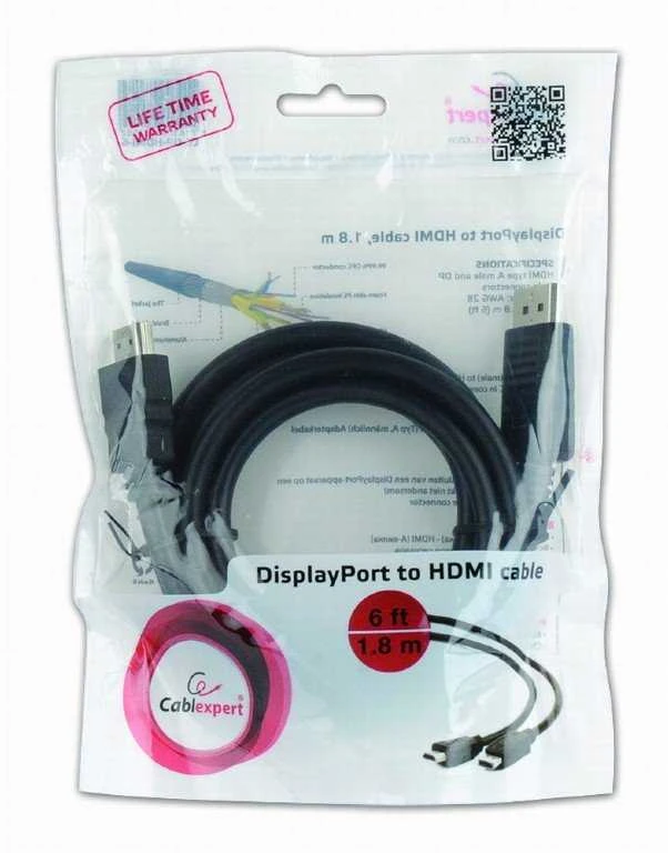 Kabelis Gembird CC-DP-HDMI-6 DISPLAYPORT
