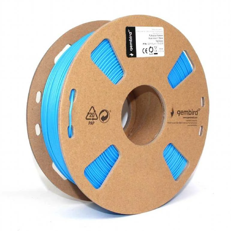 GEMBIRD 3DP-PLA+1.75-02-B siūlas Gembird PLA-plus Mėlyna 1,75mm 1kg