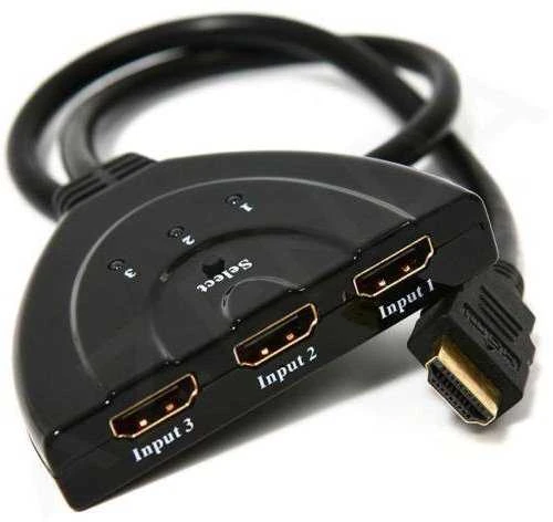 GEMBIRD DSW-HDMI-35 Gembird HDMI sąsajos jungiklis, 3 jungtys, įmontuotas kabelis
