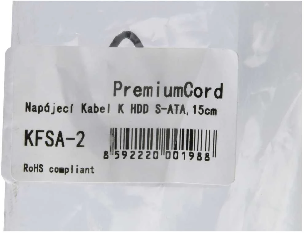 Gembird molex į SATA maitinimo adapteris, 15 cm