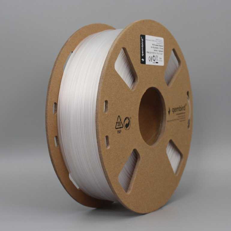 Gembird <p>3D PETG spausdintuvo siūlelis / 1,75 mm / 1kg / natūralus</p>