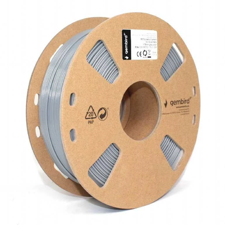 GEMBIRD PETG Filament Pilkas 1,75mm 1kg