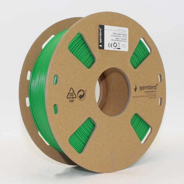 Gembird Filament drukarki 3D PETG/1.75mm/žalia