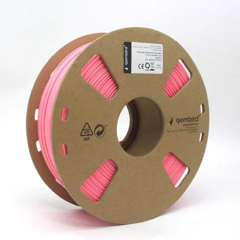 GEMBIRD 3DP-PLA1.75-01-P siūlas Gembird PLA Rožinė 1,75mm 1kg