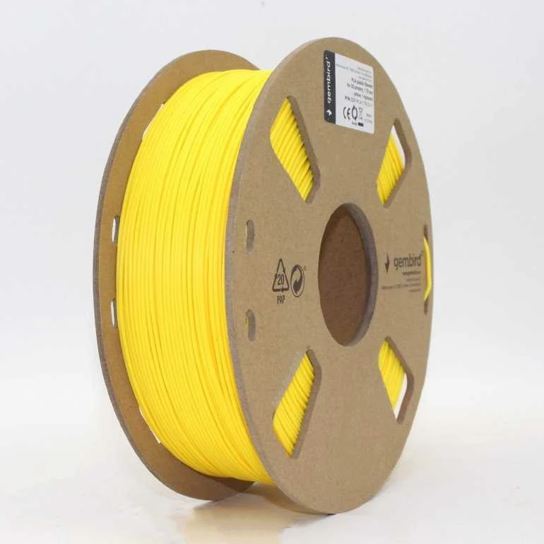 GEMBIRD 3DP-PLA1.75-01-Y siūlas Gembird PLA Geltona 1,75mm 1kg