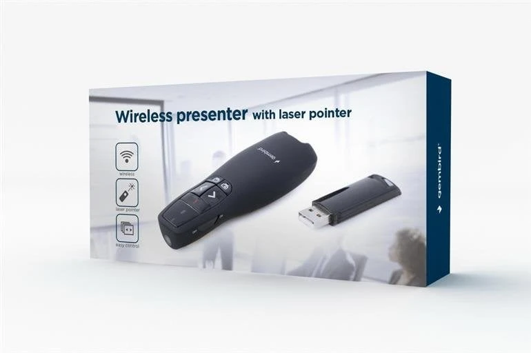 Gembird WP-L-12 wireless presenter RF Juodas
