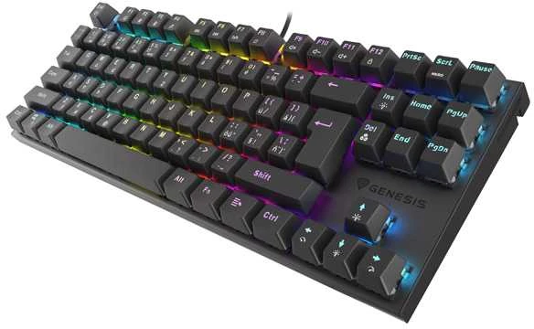 GNS Klaviatūra žaidimams GENESIS THOR 303 TKL CZ/SK RGB BACKLIGHT MECHANICAL Raudonas Juodas HOT SWAP