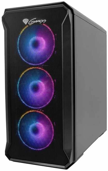 GENESIS IRID 503 ARGB Pc case, Micro tower, 2xUSB 2.0, 2x Jack, 1xUSB 3.0, Juodas | Genesis | IRID 503 ARGB | Juodas | ATX