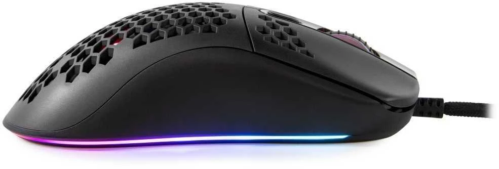 Itin lengva Žaidimų Pelė Arozzi Favo, su RGB pašvietimu, Pixart 3389 sensorius, Omron 20M switches, Juoda
