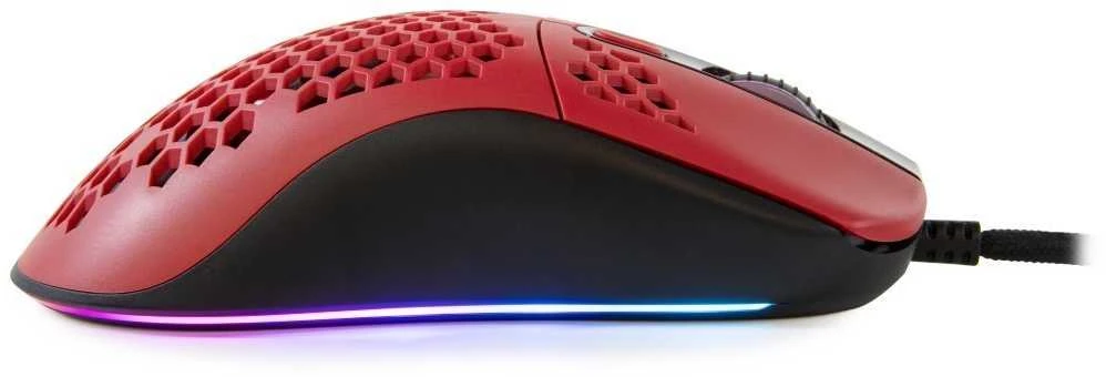 Arozzi Favo Ultra Light Pelė žaidimams, RGB LED light, Raudona/Juodas, Pelė žaidimams