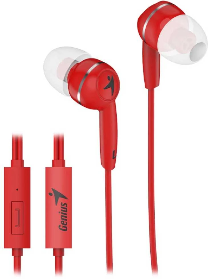 Raudonos Genius HS-M320 ausinės su mikrofonu