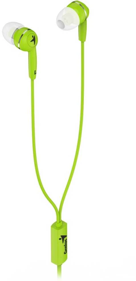 Genius HS-M320 ausinės, przewodowa, žalia, Įstatomos į ausis (į ausis įkišamos tipo) ausinės typ 3.5 mm jack