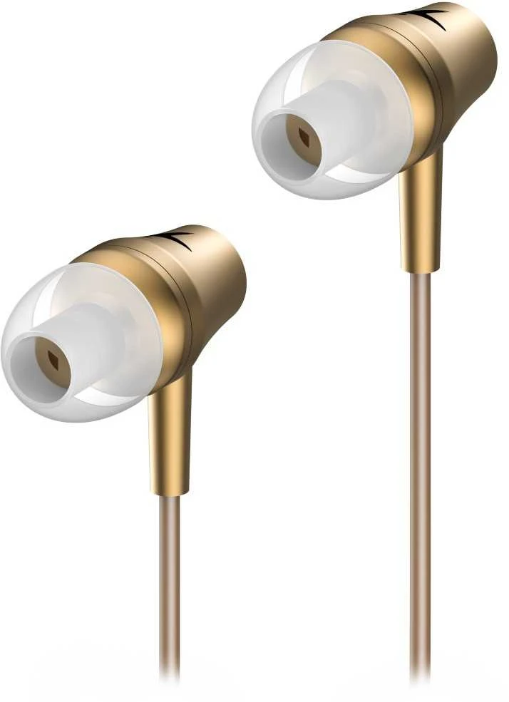 Auksinės Genius HS-M360 ausinės su silikoniniais antgaliais