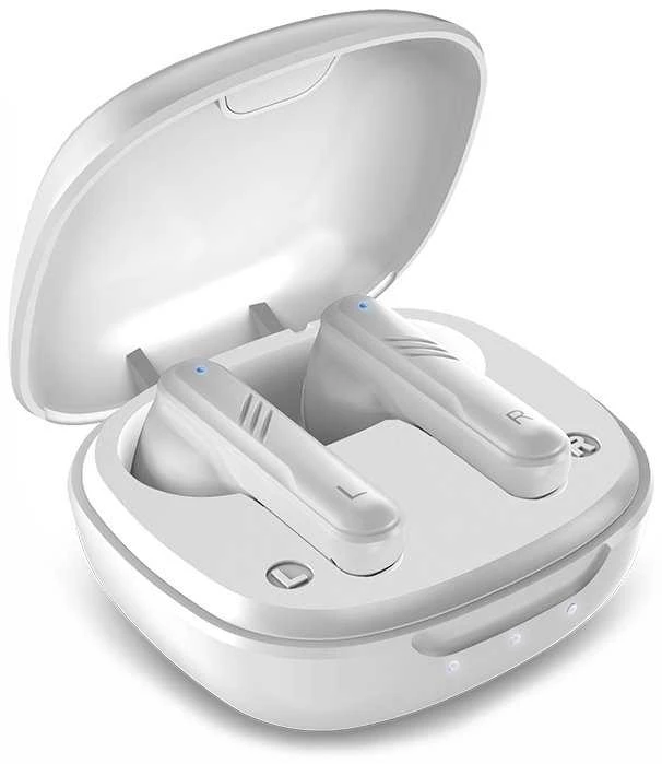 Ausinės Genius HS-M905BT mikrofonas, belaidis, balta, 2.0, dėklas su įkrovimo dėžute, sportinis tipas USB-C