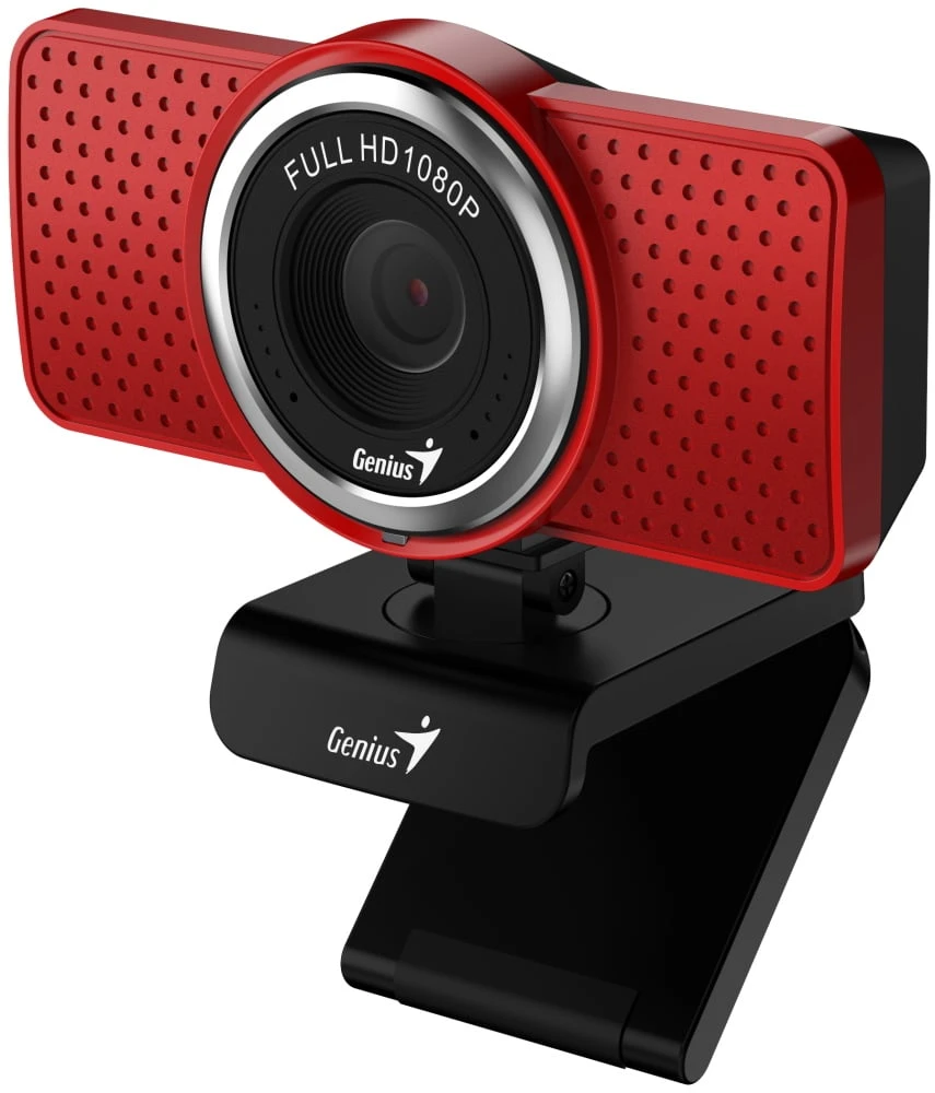Genius ECam 8000 kamera web Full HD, raudona