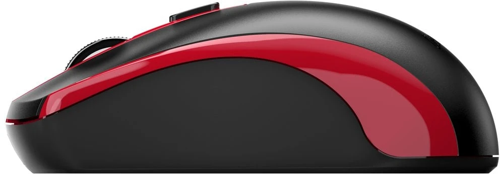 Genius ECO-8150 Bevielė pelė, juoda-raudona, 1200DPI